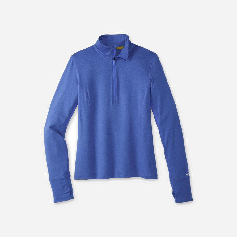 Brooks Dash 1/2 Zip Løpejakker Dame Outlet - Blå - Norge (HSJ269831)